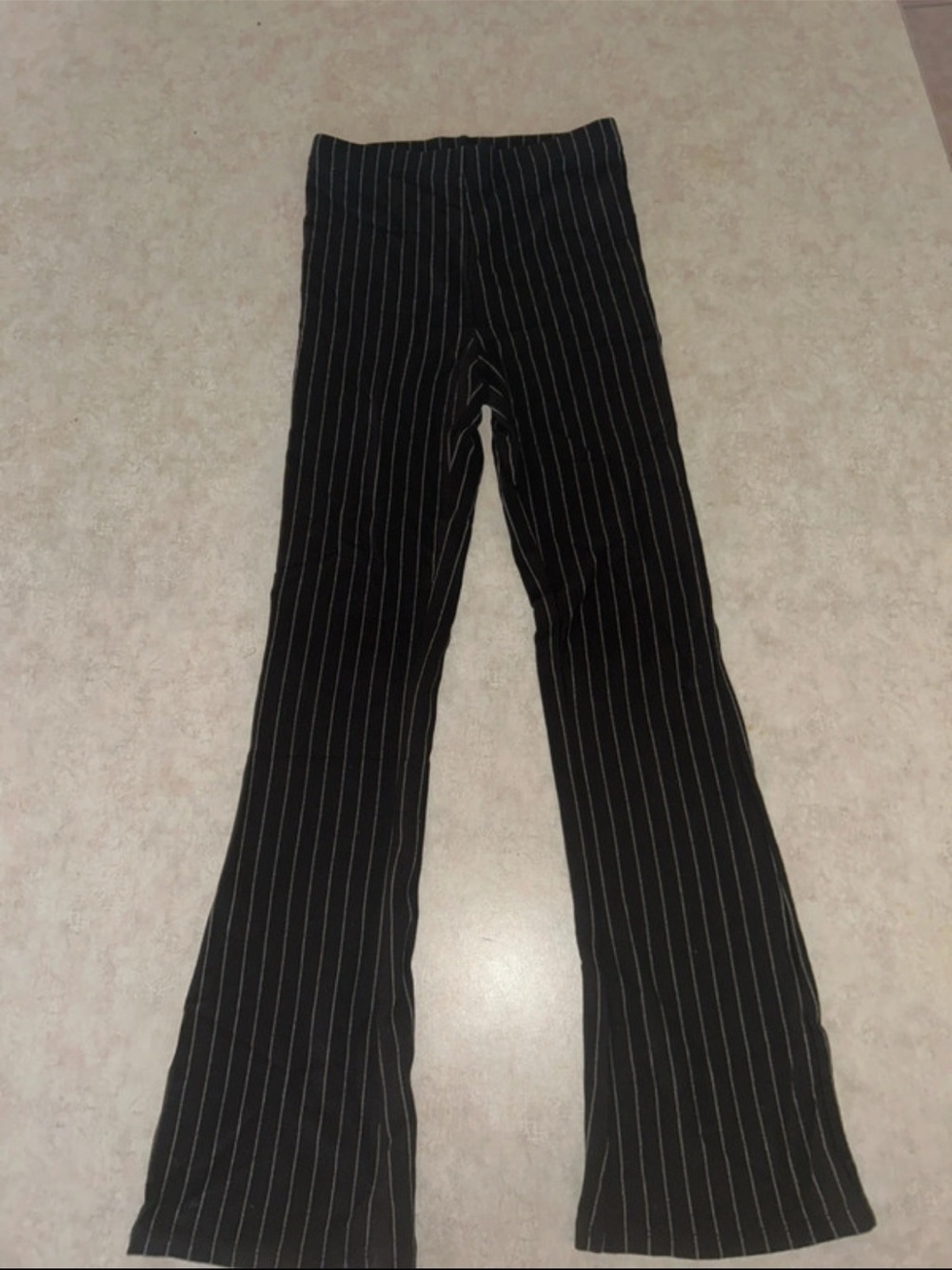 Forever 21 Black Pinstripe Boot Cut Pants